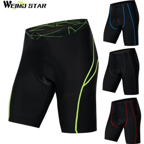 Weimostar 4D Gel Pad Cycling Shorts Men Shockproof Mountain Bike Shorts Sponge MTB Bicycle Short Road Cycling Wear Ropa Ciclismo