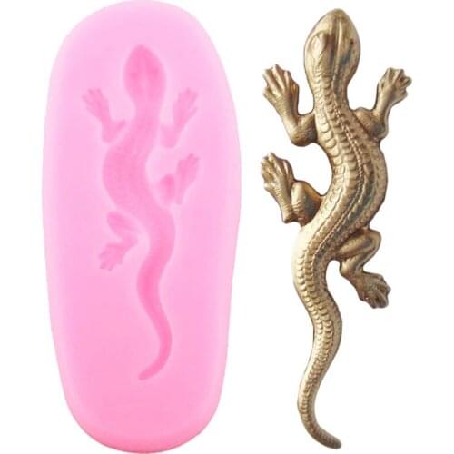 Lizard Cupcake Topper Fondant Cake Decorating Tools Cake Border Silicone Mold DIY Baby Birthday Candy Resin Clay Chocolate Mold