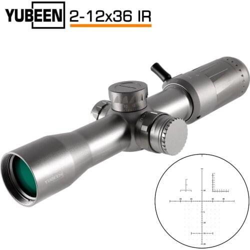 Yubeen 2-12X36 Groene Licht Tactische Jacht Scope Met Rode En Scope Voor Airsoft Air Guns Rifle Scope Sniper Jacht bereik