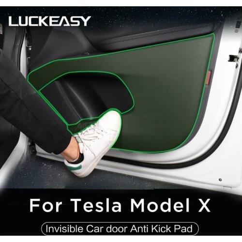 LUCKEASY for Tesla Model X 2017-2021 hide car door Anti Kick Pad Protection Side Edge Film Protector Stickers
