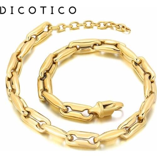 Women Heavy Chain Necklace Gold Silver Color Stainless Steel Mujer Collar Choker For Women Wedding Jewelry Wholesale Items 2021