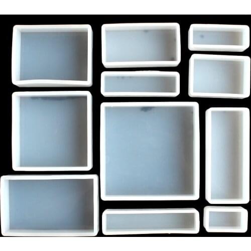 1PCS Rectangle Translucent Silicone Mold For Jewelry Clay Molds Making Tool Moulds UV Epoxy Resin Decorative Craft