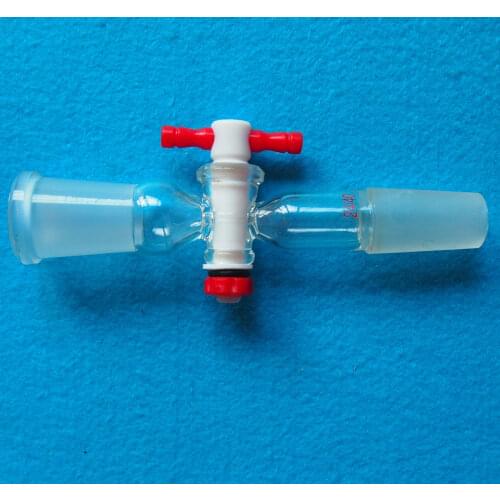 24/40,Glass Adapter,With Ground Cone & Socket,PTFE Stopcock,Lab Chemistry Valve