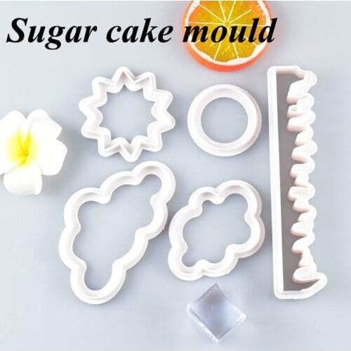 5 pcs/set Cake Mold Grass Sun Cloud Cake Cutter Sugarcraft Cookie Mold Fondant Cake Decorating Tools DIY Creative Baking Mold
