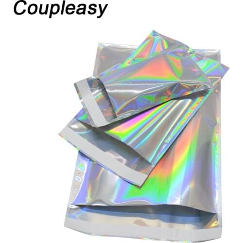 50Pcs/Lot Colorful Poly Mailer Laser Color Shipping Bags Mailer Self Seal Plastic Envelope Waterproof Mailing Envelopes