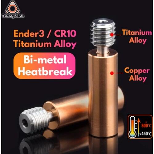 Trianglelab Ender3 CR10 Titanium alloy Bi-Metal Heatbreak For CR10 ENDER 5/3 CR-10S 1.75MM Filament Smooth Heat break