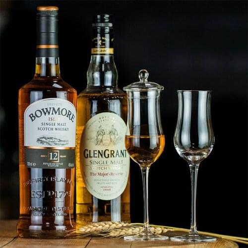 Scotch Whiskey Copita Nosing Glass Whisky with Lid Cognac Sniffer Chivas Tulip Goblet Sommelier Tasting Glass