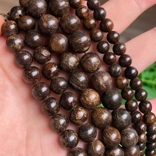 Natural Stone Beads bronzite beads jewelry Round Loose Spacer Beads Handmade Jewelry Making Supplies 4/6/8/10/12mm