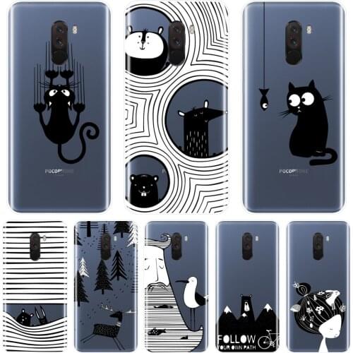 Black Cat Phone Case For Xiaomi Redmi Note 4 4X 5 5A 6 Pro Prime Pocophone F1 Redmi S2 4A 5A 6A 5 Plus Soft Silicone Back Cover