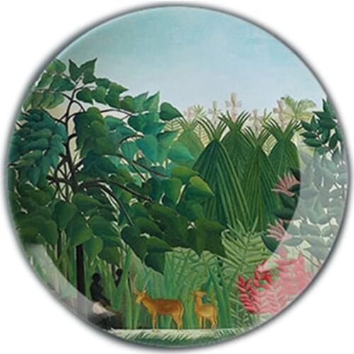 Henry Rousseau Beautiful Natural Landscapes Oil Painting Decorative Ceramic Plate Home decoration Painting Porcelain Plate