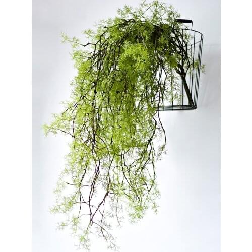 Home Deco New Plastic Flower Ceiling Wall Hanging Simulation Water Black Bone Awn False Green Plant Vine Air Conditioning Pipe