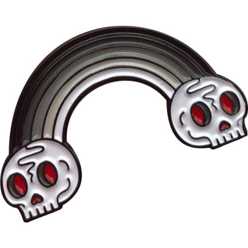 Dead rainbow pin badge Enamel Pin