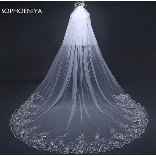 New Arrival Wedding veil 2020 Velo de novia largo Two Layers bridal veil sluier veu de noiva Cheap wedding accessories