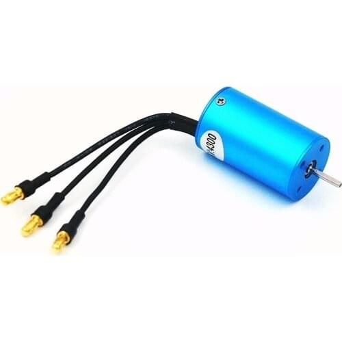 FATJAY 2440 4300KV 4-poles 2.3mm shaft inrunner brushless DC motor with water cooling for RC 70cm boat 1/16 1/18 car buggy