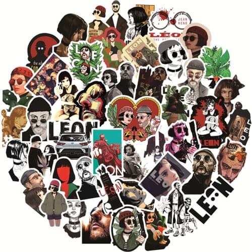 50PCS Classic Movie Léon Stickers DIY Skateboard Fridge Guitar Motorcycle Laptop Luggage Cool Sticker Decal Toy Gift for Kids