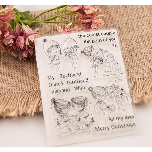 KLJUYP Lovers Clear Stamps Scrapbook Paper Craft Clear stamp scrapbooking 04252