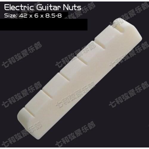 Bone 6 String Slotted Nuts For Electric Guitar / 42 x 6 x 8.5-8mm