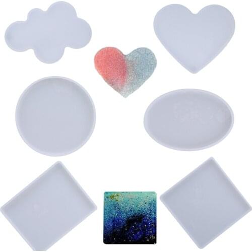 Round Heart Shaped Decorative Ornaments DIY Resin Craft Jewelry Making Mold Silicone Mould Epoxy Silicone Mold