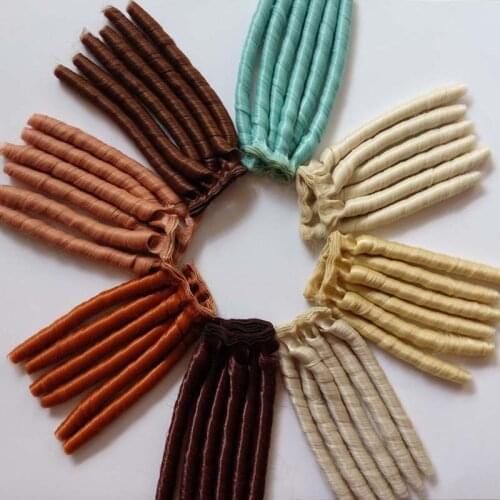 5PCS/LOT Doll Accessories Brown/Blond DIY BJD Hair Curly Doll Wigs Hair 15CM