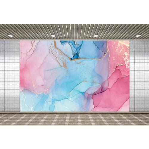 Lyavshi Marble Texture Backdrops Photography For Video Food Pink Banner For Photo Studio Background Baby Shower Photophone Props