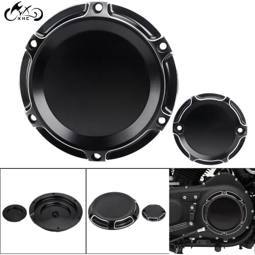 Motorcycle Black CNC Derby Timer Clutch Timing Cover For Harley Sportster XL 883 1200 14-Up Forty Eight XL1200X Iron 883 XL883N