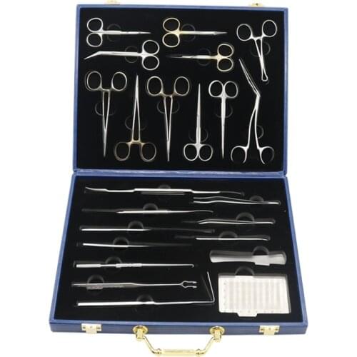 Rhinoplasty kit nasal scissors stainless steel surgical instruments and tools 23pcs septum scissors Carved nose needle holder