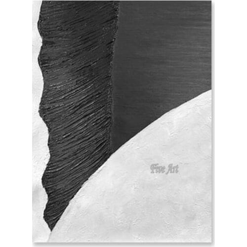 New Arrival High Quality Black Silver Abstract Best Art Oil Painting Canvas Handmade Painted Home Decor Artwork Frameless