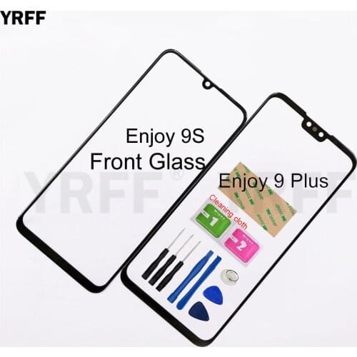 Mobile Front Panel Glass For Huawei Enjoy 9S 9 Plus Front Glass Outer Glass Cover Panel Replacement (No touch Screen)