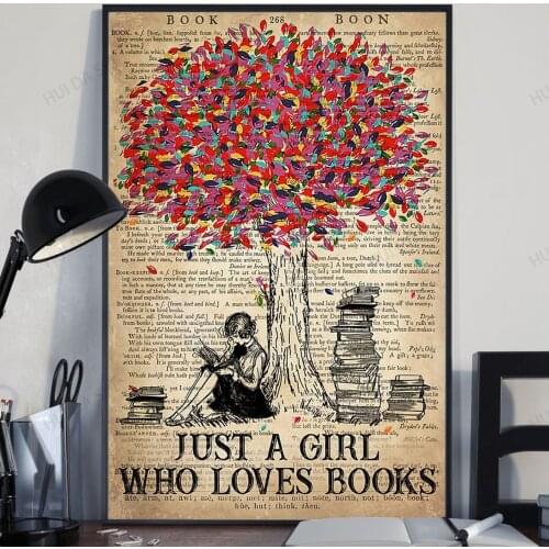 Just A Girl Who Loves Books Poster | Books lover poster | Best poster for gift | Ideal poster gift for friends