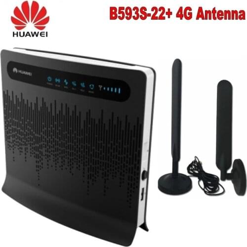 Huawei B593 (B593s-22) 4G LTE FDD 100Mbps Unlocked Mobile Wireless WiFi Router+ a pair of B593 external antenna