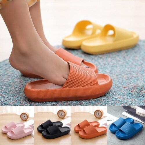Women Thickened Non-slip Slippers Couple Summer EVA Soft Sole Beach Slide Sandals Casual Indoor Home Bathroom Shoes Sandalias