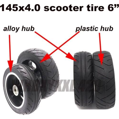 145x4.0 widen rear resistant solid tires sutable for electric motorcycle scooter 6 inch rubber wheel thicken tubeless tires