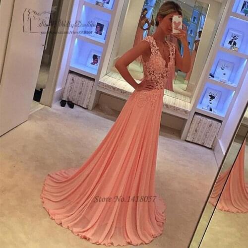 Vintage Coral Cheap Long Evening Dresses Lace Formal Women Pageant Gowns African Prom Dress 2017 Abiye Gece elbisesi Avondjurk
