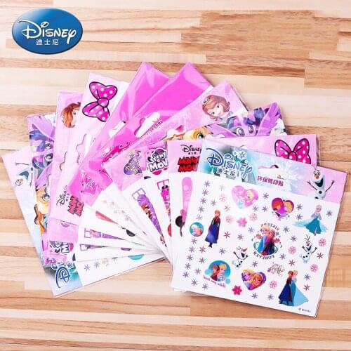 Disney Frozen Elsa Anna Temporary Tattoo Stickers Makeup Set For Girls Sofia Minnie Waterproof Bracelet Sticker Toy For Children