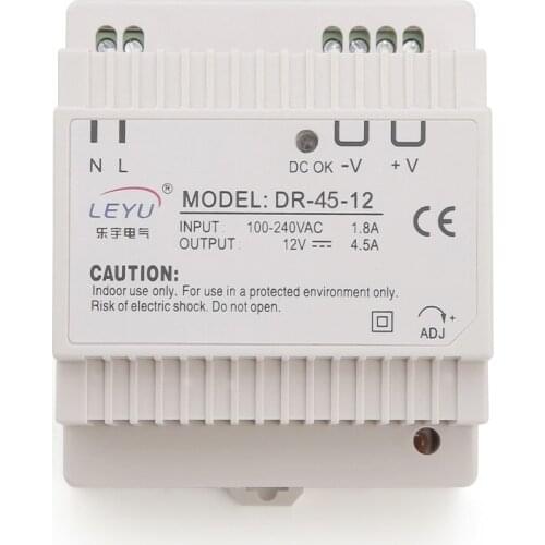 High efficiency 45w 24v din rail power supply