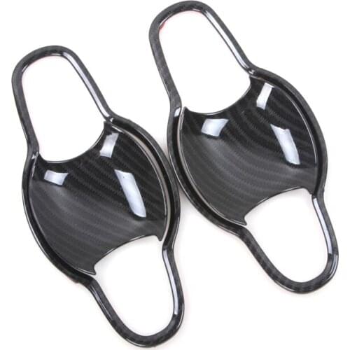 YAQUICKA Fit For Toyota CHR C-HR 2016 2017 2018 Car Exterior Front Door Handle Bowl Cover Trim Styling Moldings ABS Carbon Fiber