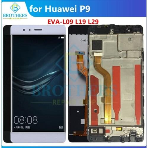 LCD Screen for Huawei P9 LCD Display for Huawei EVA-L09 L19 L29 LCD Assembly With Frame Touch Screen Digitizer Phone Replacement