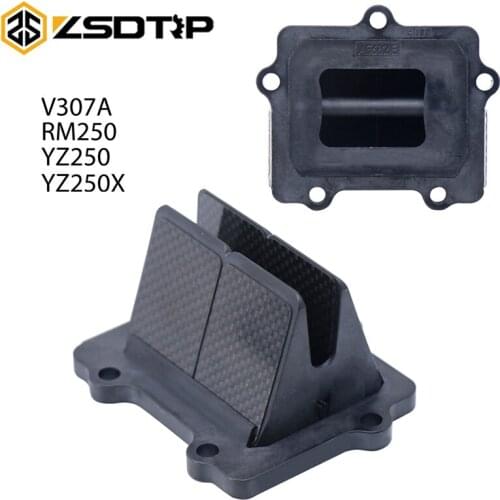 ZSDTRP Carbon Fiber Motorcycle Intake Reed Valve for SUZUKI RM250 for YAMAHA YZ250 YZ250X V307A ATV Dit Pit Bike Race