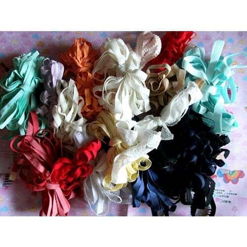 1~2.5cm width mixed Underwear bra elastic strap mixed color 2meters/color 16colors 32meters garment DIY hand made accessories