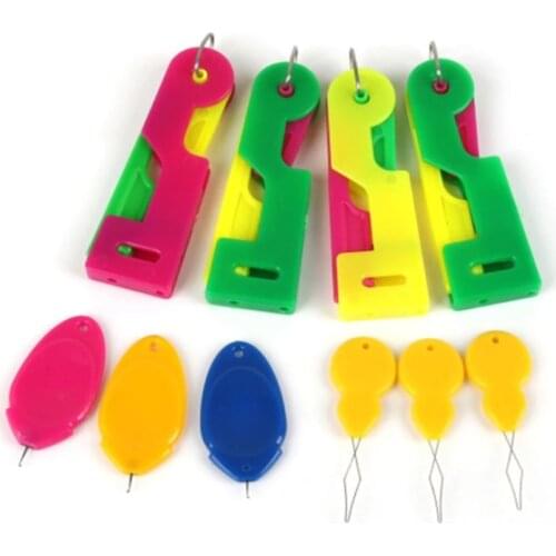 1pcs Automatic Needle Threader DIY Plastic Wire Stitch Insert Threader Guide Handmade Craft Sewing Tool Machine Easy Device