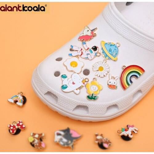1pcs Enamel Clog shoes charm for Kids, Cartoon Make up Decoration Charm for Shoes, Cosmetics Shoe Charm Beauty Birthday Party