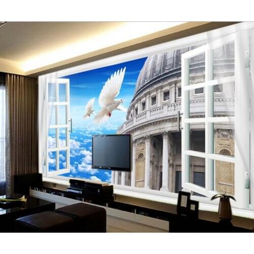 3d wallpaper custom Stereo space indoor wall painting in the background wallpaper