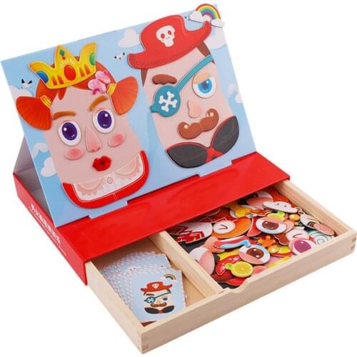 4 styles Educational Games Animal boy girl car 3D Magnetic Puzzle Wooden Toys For Children with original box
