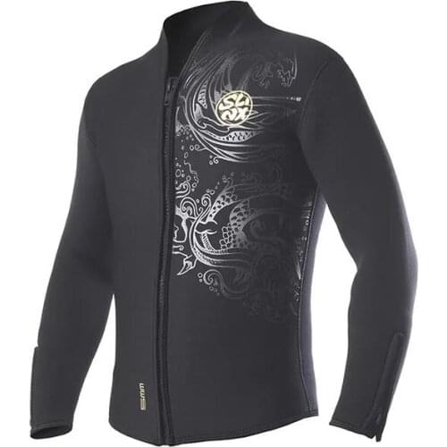 5mm Neoprene Scuba Dive Clothing High Elastic Spearfishing Kite Surf Windsurf Swimwear Snorkeling Jacket Wetsuit Top Coat