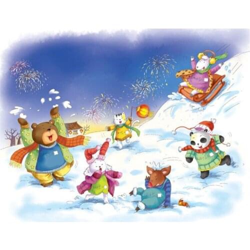 Diamond Mosaic Cross Stitch Diamond Embroidery Cartoon animal paradise Diy Diamond Painting Full cube Diamond Home Decoration