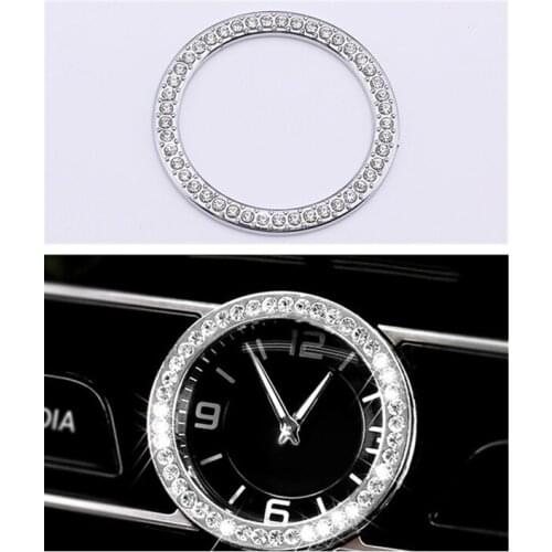 Car Center Control Clock Watches Time Decoration Ring Cover Stickers Trim For Mercedes Benz W205 E260 C E CLS S Class