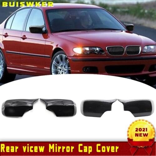 Carbon Fiber Bright black Side Rearview Mirror Cover For BMW 3 5 E39 E46 525i 528i 530i 540i 323i 330i 328i