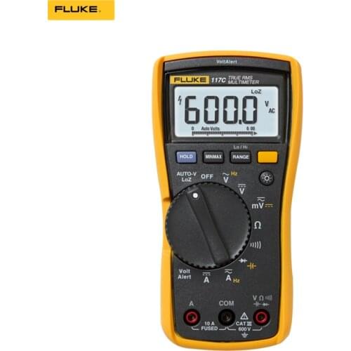 Fluke 117c HAVC voltalalert LCD backlight digital multimeter true RMS voltage test AC / DC current voltage test