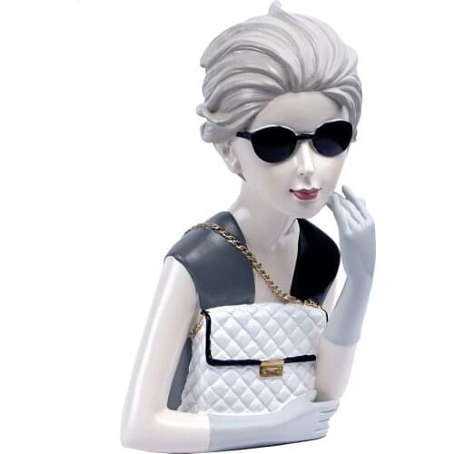 Decor Accesories For Home Figurines Statue Sculpture Miniature Room Decoration Fashion Young Girls Vase Tray Storage Decoration