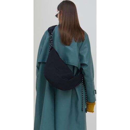 One-shoulder canvas bag Korean simple Oxford cloth cross-body bag commuting large capacity dumpling bag ladies bag